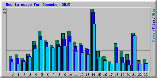 Hourly usage for December 2015