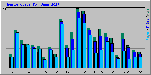 Hourly usage for June 2017