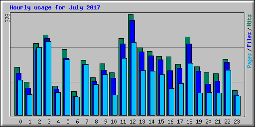 Hourly usage for July 2017